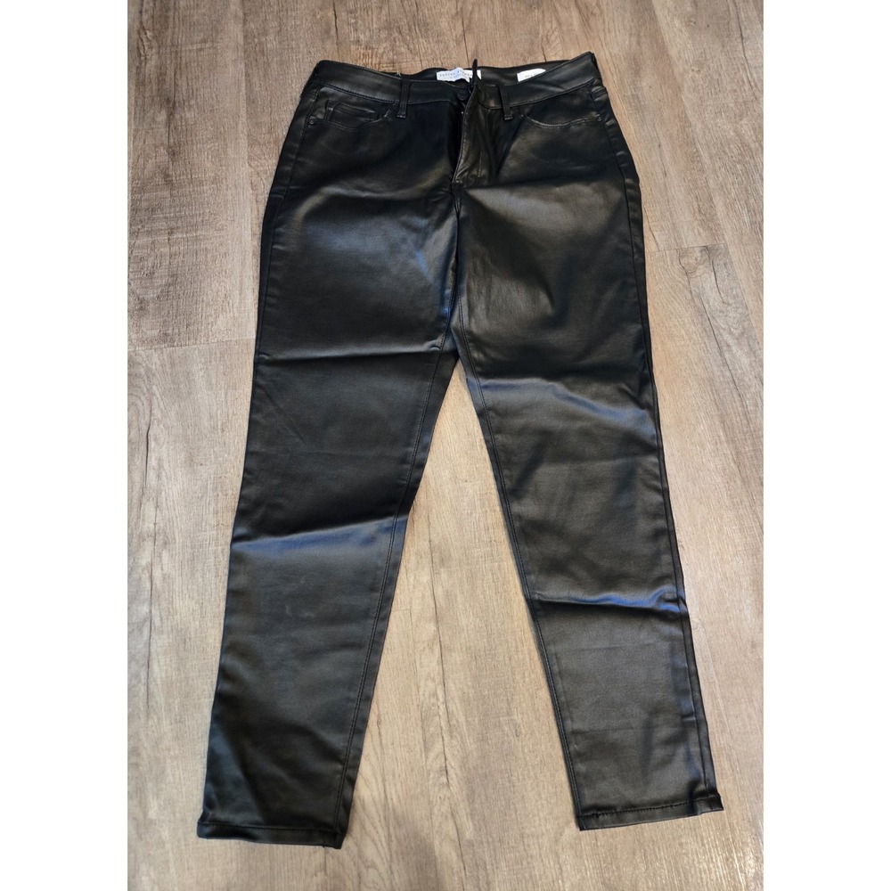 Women's Social Standard by Sanctuary Faux Leather Black Pants ~ Size 10
